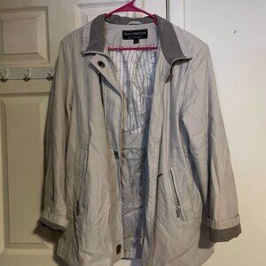 Womens Fleet Street Ltd Vintage Lined Windbreaker Vintage Jacket Tan Size Large